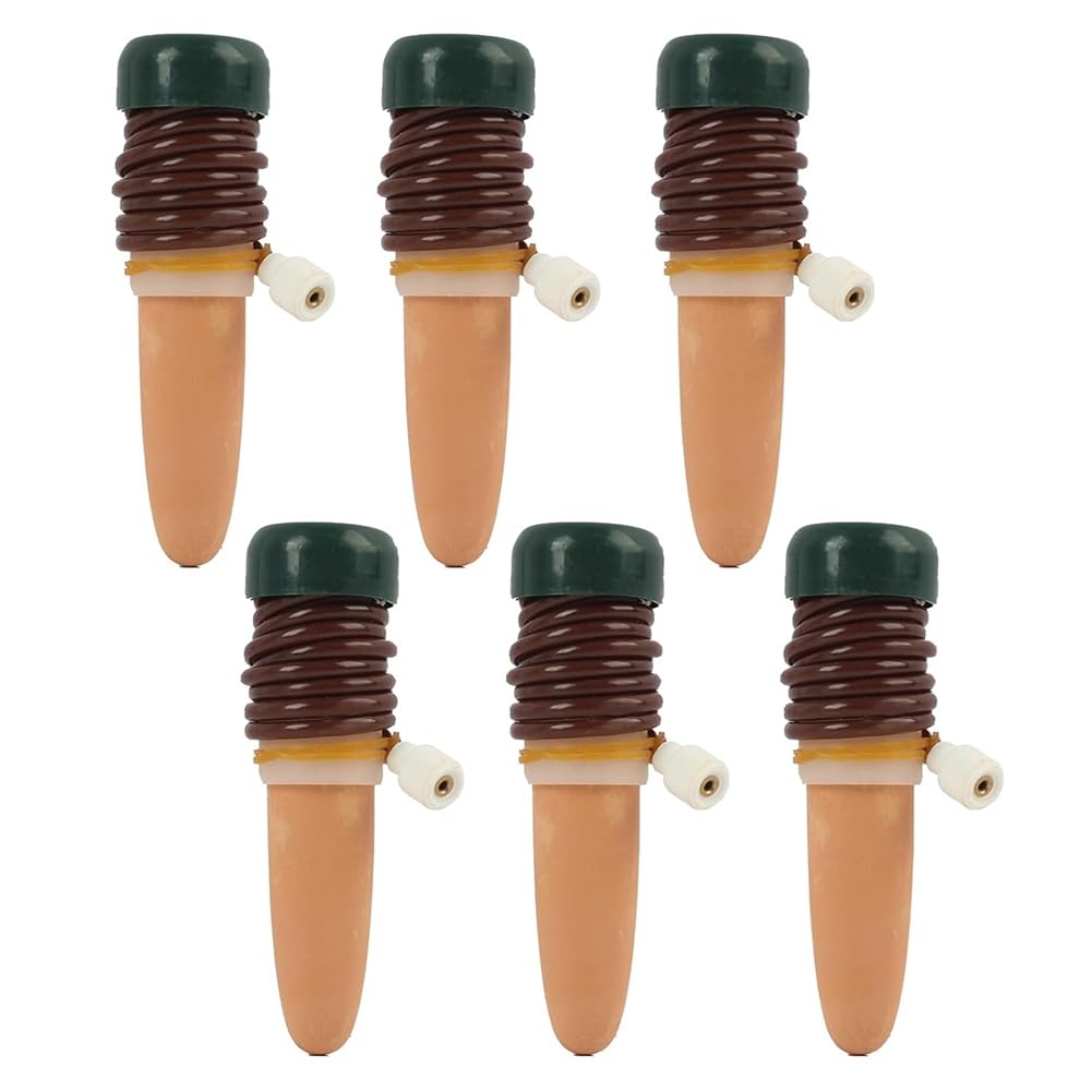 Jnchdghwa Automatic Drip Irrigation System 6 PCS Terracotta Self Watering Spikes for Indoor& Outdoor Plants