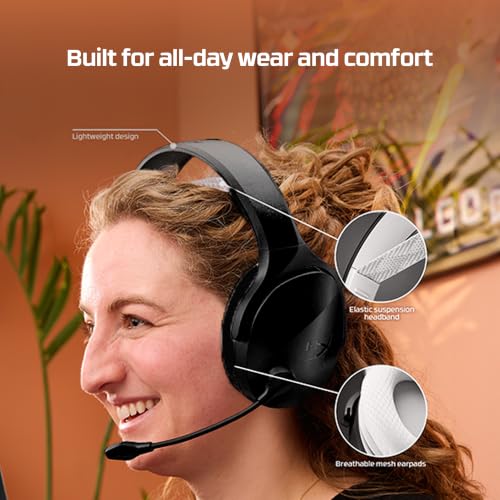 Image of HyperX Cloud Jet Smartchoice Dual Wireless Gaming Headset, 2.4GHz dongle, Bluetooth 5.2, PC, PS5, Nintendo Switch, Steam Deck, Mobile, USB-A, Black