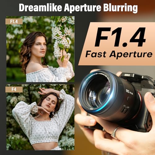 Image of SIRUI Aurora 85mm F1.4 Full Frame Auto Focus Lens, Telephoto Prime Portrait Lens for L Mount Cameras, Black