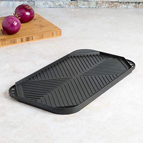 image for Ecolution Reversible Nonstick Double Burner Family Griddle/Grill Pan, 