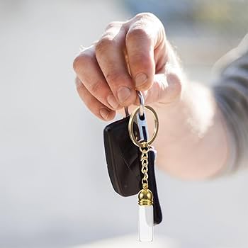 Amazon.co.jp: [Healvian] 3個透明ガラス瓶 お守りボトル キーホルダー