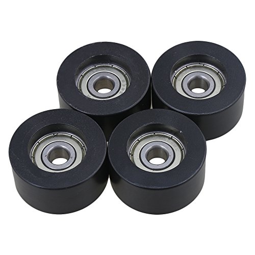Homeswitch 4PCS V Type Flat Guide Pulley Rail Ball Bearings Wheel 8mm ID 40mm OD