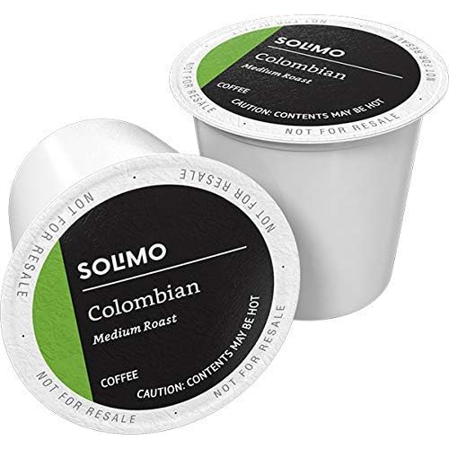 Amazon Brand – Solimo Medium Roast Coffee Pods, Colombian, Compatible with Keurig 2.0 K-Cup Brewers, 24 Count