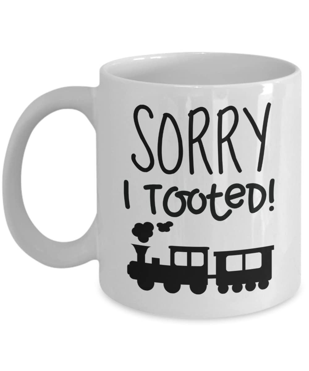 Sorry I Tooted Train Mug Gift, Funny Present for Train ...