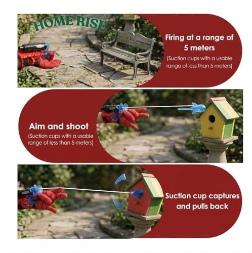 Image of Spider Web Shooter Toy for Kids with Gloves & Suction Darts + Mini Car | Action Shooting Toy Set for Boys & Girls (3+ Years) | Birthday Gift Combo