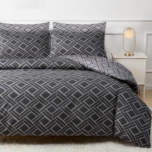 DEKORO King Size Duvet Cover Sets, Doublesided Premium Microfibre Bedding Sets King Size
