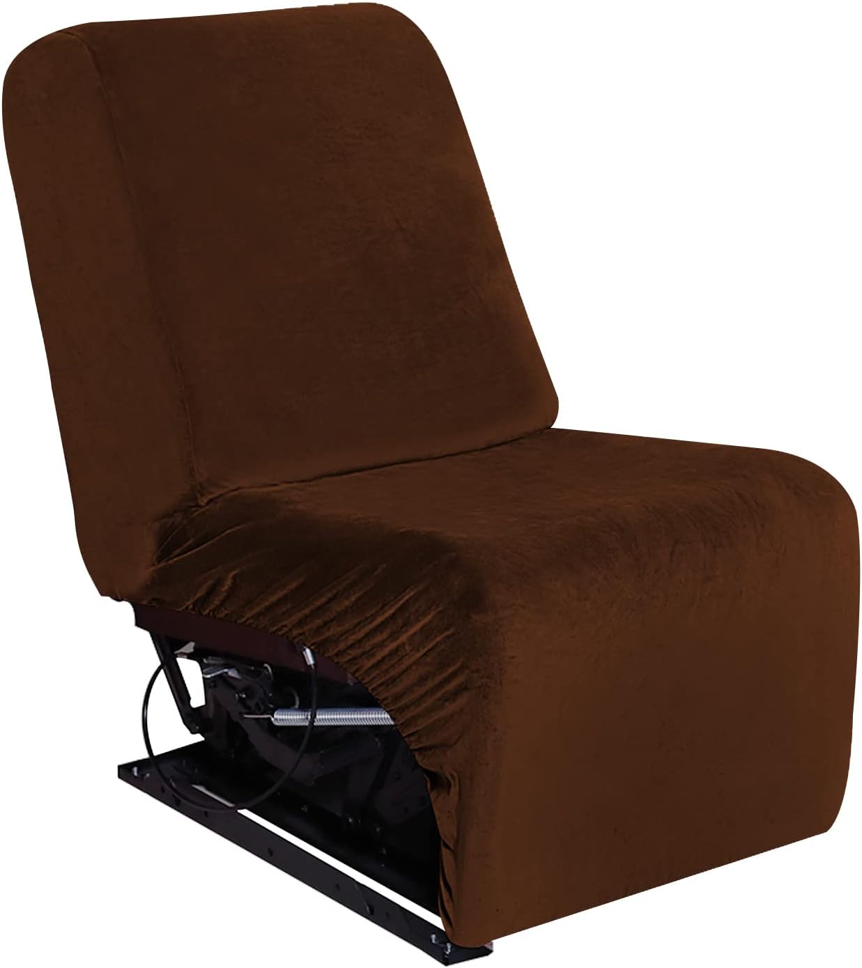 ULTICOR 7-Piece L Shape Sectional Recliner Sofa Covers, Velvet Stretch Reclining Couch Covers for Reclining L Shape Sofa, Thick, Soft, Washable (Chocolate, 1 Additional seat)