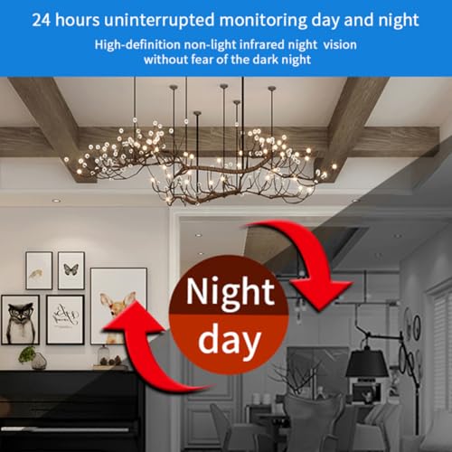 Cámara nocturna WiFi 1080p con sensor CMOS, gran angular 150° y almacenamiento interno 6