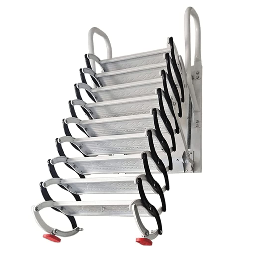 Buy PAASHE Folding Loft Ladder Aluminum Attic Stairs Portable Attic