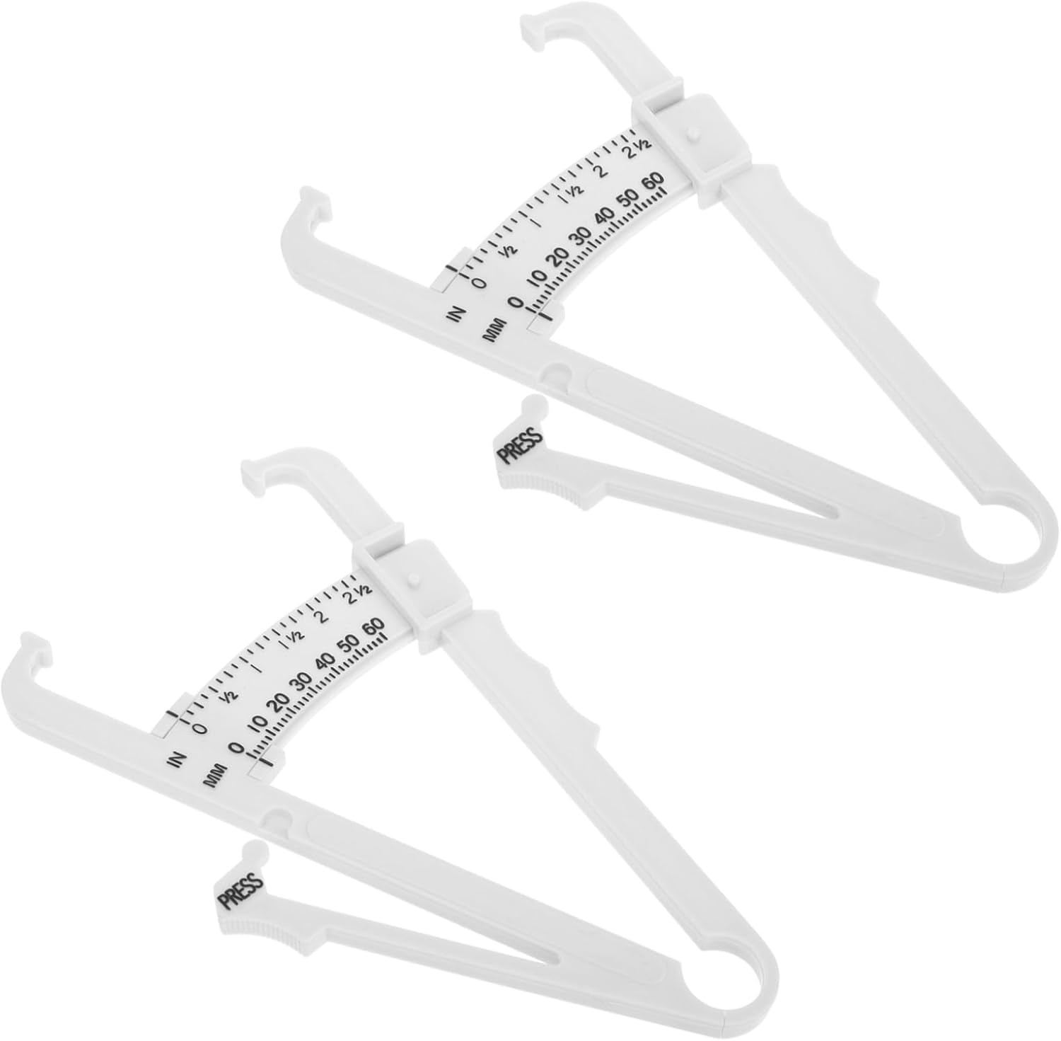 2pcs Skinfold Caliper for Accurate Measurement Compact and Portable Tester for Men Women and Boys and Girls Design Dual Scale Centimeters