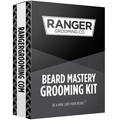 Beard Kit by Ranger Grooming Company by Leven Rose, 100% Organic Natural Fragrance Free Unscented Beard Oil, Boar Bristle Beard Brush, Natural Wood Comb Beard Care Starter Set for Men