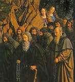 HRJUBWREE Lienzo Arte Impresión Arte de Pared Cuadro los ermitaños guiados por san Cristóbal del lado derecho del retablo de Gante de Jan Van Eyck para la Decoración de la Sala de Estar 60x90cm