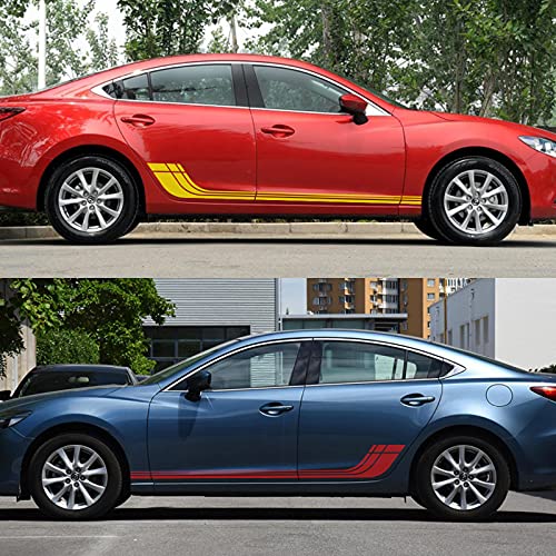 TURIM  2 Piece Side Cover Car Door Sport Racing Stickers ，For Mazda Atenza 3 Auto Vinyl Film Tuning