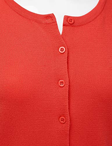 Jj Perfection Women's Button Down Soft Knit Long Sleeve Cardigan Sweater Coral M #TOP3