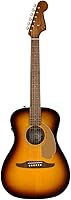 Vista 1 de Fender Guitarra acústica Malibu Player, con 2 años de garantía, Sunburst, diapasón de nogal