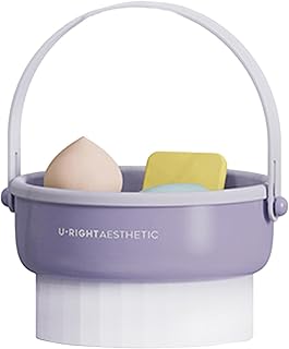 Almofada de limpeza de pincéis de maquiagem, limpador de maquiagem dobrável 3 em 1 para pincéis | Limpe e armazene pincéis de maquiagem para esponja de maquiagem, pó de pó, limpadores de pincéis de maquiagem Haburn