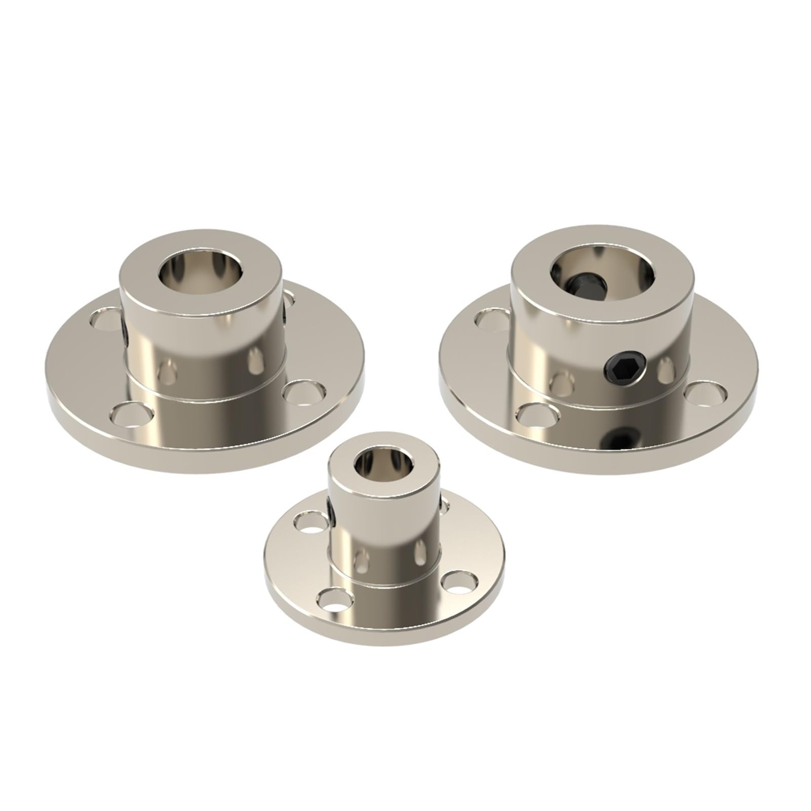WEKONUMEX Flange Shaft Coupling, 45# Steel Flange Shaft Coupling 3mm To 14mm Electroplated For RC Model Motor(3pcs 5mm)