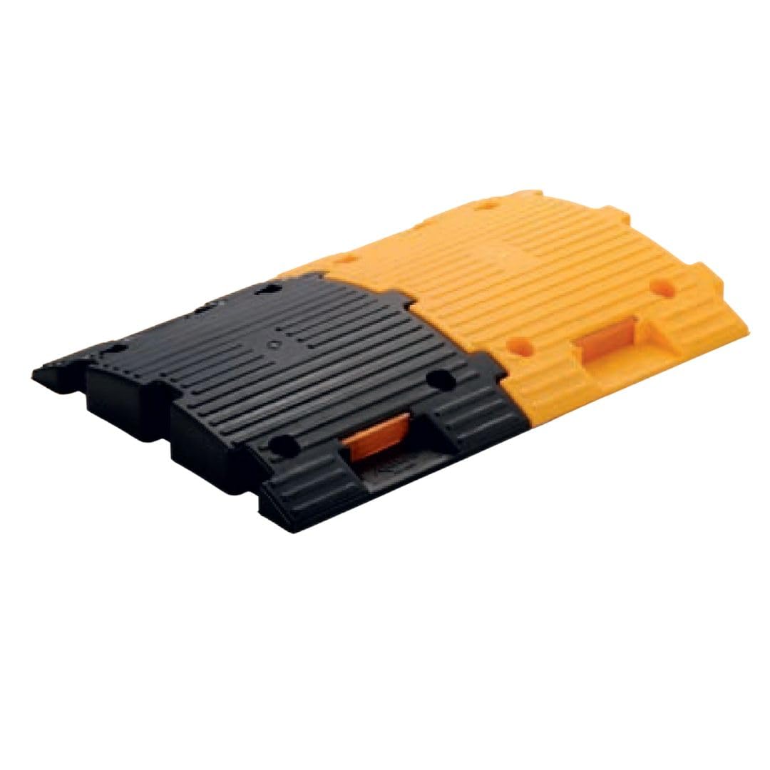 Aktion Safety 50MM 100 TON CAPACITY Speed Breaker 2 Meter ABS Road Bump (Black and Yellow) Pack Of 8 SIZE 250 X 350 X 50MM 100 TON CAPACITY (250MM X 8 BLOCKS)-image-11