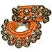 Art Of Creation Dancing Ankle Kathak Ghungroo Pair 40 Bells 2 Lines Handmade Musical Instrument Classical Bharatnatayam Kuchchipudi (Yellow Padded 40 Bell)