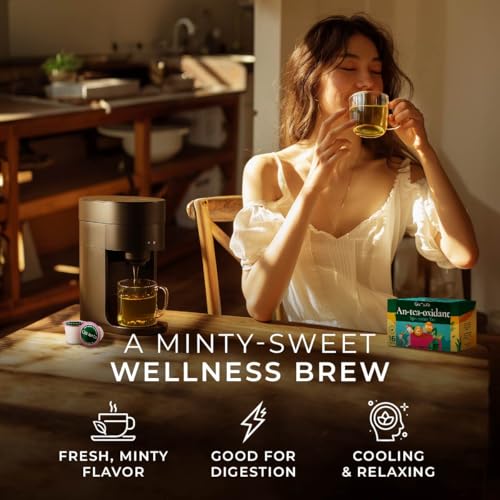Image of Gya Tea Co Spearmint Tea Gift Set (16 Count) - Decaf Tea Pod for Lovers Get Well Gifts - Manually Harvested - Enjoy Hot or Iced