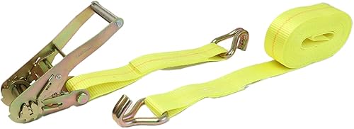 Miniatura 9 de Boxer Herramienta 1 paquete de correa de trinquete de amarre de 2 pulgadas x 27 pies ganchos en J gemelos  Resistencia a la rotura 10,000 libras