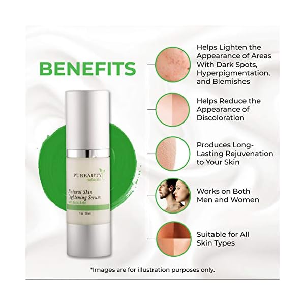 Skin-Lightening-Cream-Dark-Spot-Corrector-Brightening-Serum-For-Face-Underarm-Inner-Thighs-Bikini-Areas-With-Kojic-Acid-and-Jojoba-Oil-by-Pureauty-Naturals Skin Lightening Cream Dark Spot Corrector - Brightening Serum For Face, Underarm, Inner Thighs, Bikini Areas With Kojic…