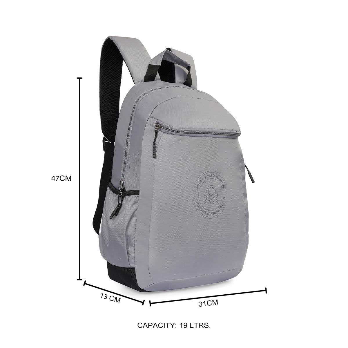 United Colors of Benetton Quirky 19L Laptop Backpack, Minimalist & Water-Resistant, Fits 14-inch Laptops, for College, Office & Everyday — Amazon image 2