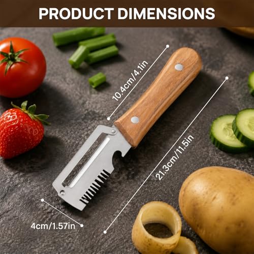 Vegetable Peeler, 2026 Upgrade Multifunctional Stainless Steel Peeler, 3 in 1 Vegetable Peeler for Kitchen, Kitchen Gadgets Tool for Fruit Pumpkin Peeling Potato Carrot Veggie Peeler (2Pcs) by Generic - Used condition - Image 6