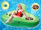 Subtail Avocado Luftmatratze Wasser - WasserhäNgematte Mit GeträNkehalter - Avocado Schwimmtier Luftmatratze Pool - Wasserspielzeug Erwachsene Pool Spielzeug Kinder - Schwimminsel Pool Floß
