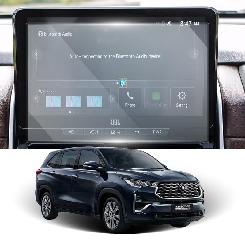 Image of Car Screen Protector for Toyota Innova Hycross |2023 - Running| - 8 Inch, Anti-Scratch, Easy Installation, Clear Touchscreen Guard, Infotainment System Protection (Not a Tempered Glass)