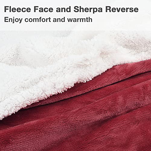 Image of Catalonia Sherpa Wearable Blanket with Sleeves & Foot Pocket for Adults