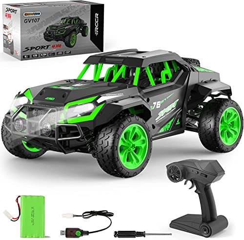 GizmoVine Ferngesteuertes Auto ab 6 7 8 Jahren, 25 km/h All Terrains RC Auto mit LED Scheinwerfer, 2.4GHz Elektrische Autos Monstertruck Geschenke für Jungen und Mädchen Cover