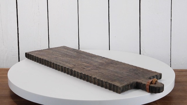 Tabla de Cortar Rectangular Extra Grande de Madera Negra Tallada a Mano para Cocina y Servir miniatura 7