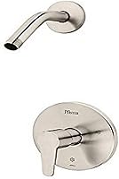 Vista 7 de Pfister Pfirst - Válvula moderna para bañera y ducha (válvula no incluida), incluye brazo de ducha, 1 mango, acabado negro mate, R89060B