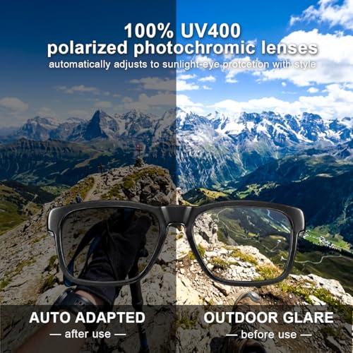 Image of OhO sunshsine AI Glasses, Bluetooth Audio Sunglasses with 10H Playtime, ChatGPT Translation & Water Resistant Open Ear Glasses