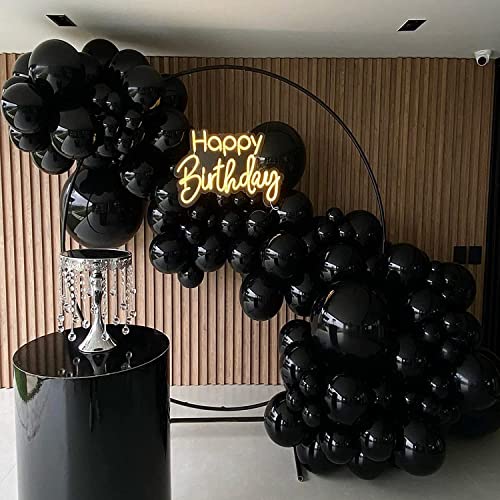 Black Balloon Garland Arch Kit 100 Pack 18/12/10/5 Inch Black Latex Balloons Different Sizes Party Balloon For Halloween Christmas Thanksgiving Graduation Birthday Party Decorations #TOP5