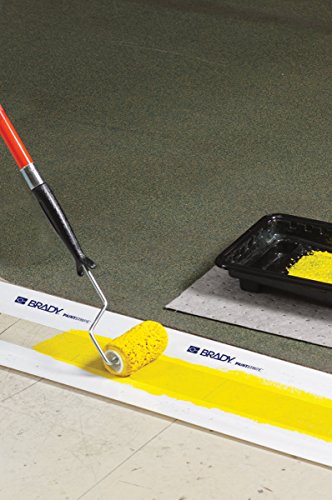Brady Estêncil de marcação de piso PaintStripe, linha tracejada, 0,6 cm de altura, 5 cm de largura,