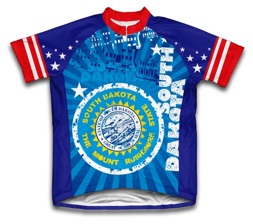 ScudoPro South Dakota Short Sleeve Cycling Jersey for Men - Size 3XL Blue