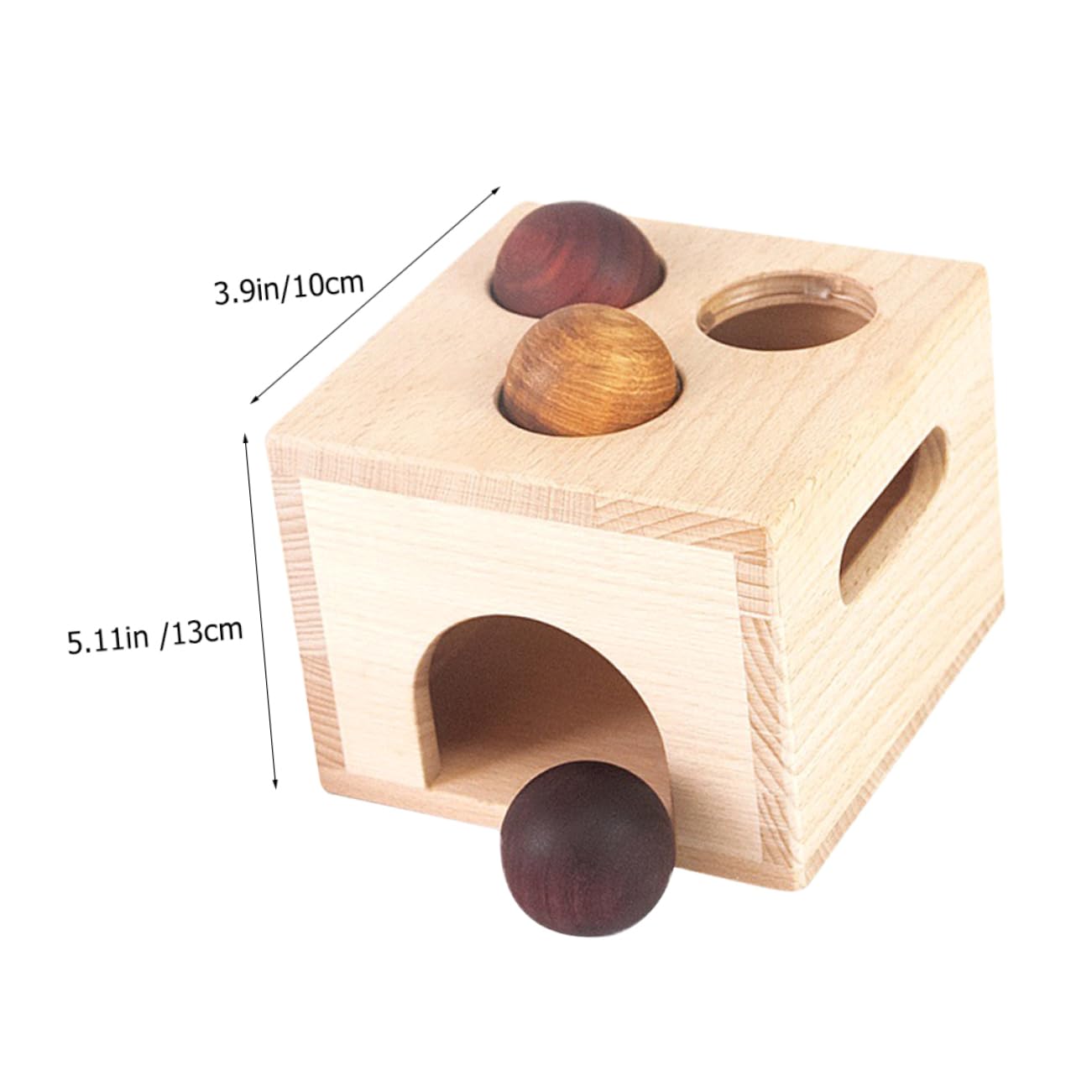 Hemobllo Giocattolo Educativo Knock Balls in Legno Liscio per Bambini 1-3 Anni, Set per Sviluppo Coordinazione Occhio-Mano e Abilità Sociali, Gioco Didattico Montessori per Casa