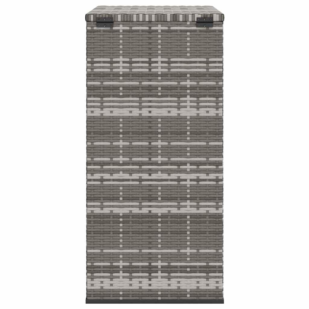 Boîte à coussins de jardin Résine tressée 100x49x103,5 cm Gris
