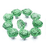 PUQU Knobs, 10 Pcs Diameter 50mm Clear Crystal Glass Cabinet Door Knobs Handles Pulls Cupboard Handl