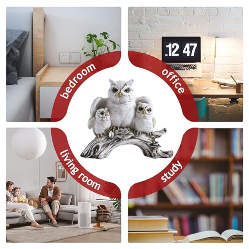 Figurine de hibou en résine l'accessoire mignon à offrir pour bureau