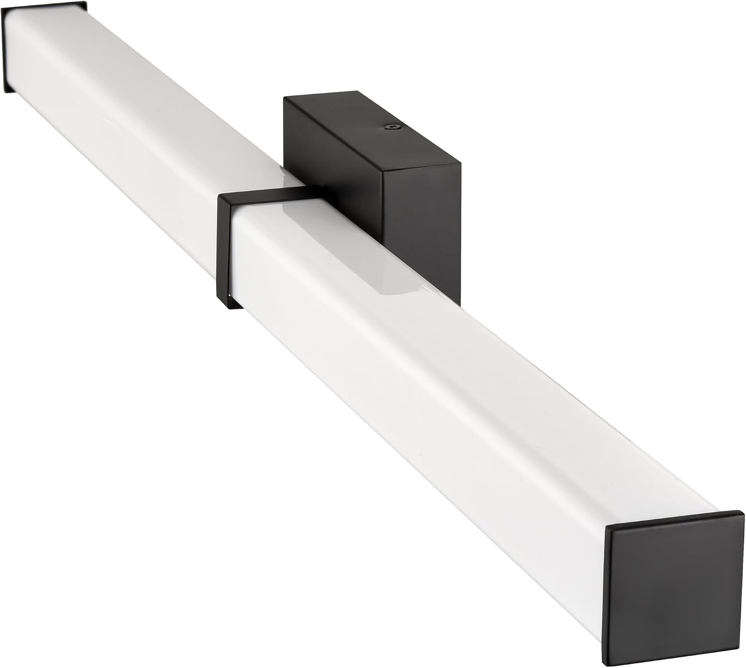 ML Lighting | Tron Collection | 60031-MB | LED Light Vanity in Matte Black Finish with Acrylic Plastic Shade | 3000K | Warm Color Temperature for Ambient Atmosphere