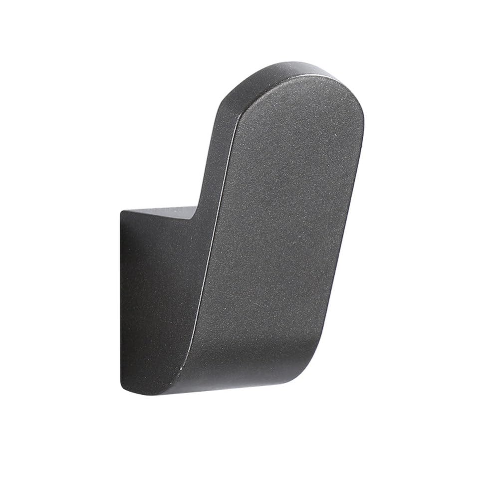 Schwarze Bademantelhaken aus Aluminium, für Badezimmer, Kleiderhaken, Handtuchhaken, Tür, Kleidung, Schlüsseltasche, Kleiderbügel, Haken für Badezimmer, rostfrei, Dekor, Organizer, Hakenleiste, A, 1