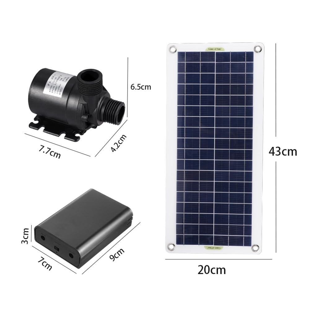 Bomba de Agua Solar de 50W DC12V 800L/H Bomba de Fuente de Agua Solar de Bajo Ruido Bomba de Riego de Fuente de Agua Familiar para JardíN RV