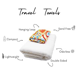 ECCOSOPHY Microfiber Beach Towel -Sand Free Towels are Quick Dry, Light Weight, Super Absorbent-Perfect Pool, Travel, Cruise, Camping Essentials - Oversized Extra Large for Adults (Ibiza)