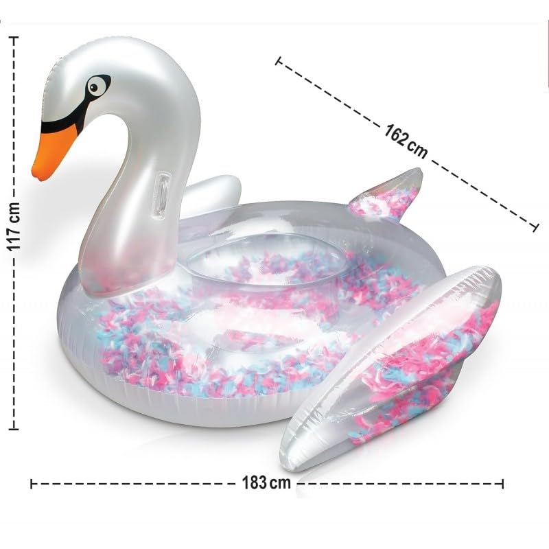 Ballon Flotteur Signe Gonflable pour piscines XXL 183x162x117 cm pour Adultes et Enfants à partir de 14 Ans Bouée de Natation