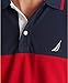 Nautica mens Short Sleeve 100% Cotton Pique Color Block Polo Shirt, Navy, XX-Large US