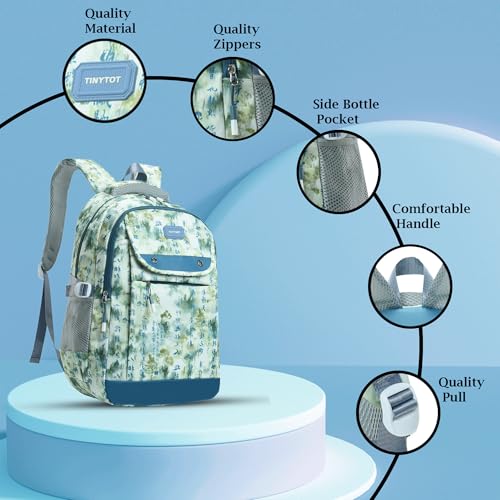 Image of Tinytot 30 Litre Waterproof School Backpack Bags for Women - Large 19 Inch Laptop Bag for Boys &Girls 12+ Years, College Bag for Girls and Boys, Men, Women - Ideal for Office, Travel, School, College