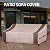 HAMLER Patio Sofa, Heavy Duty Waterproof Couch Cover - 3-Seater Outdoor Loveseat & Sofa Cover - Air Vents & Handles - Fits Up to 84"W x 42"D x 24"H - Brown & Beige